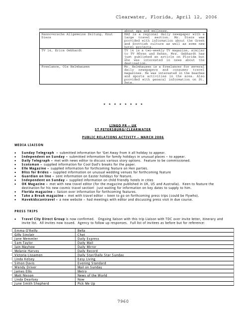 The Pinellas County Tourist Development Council (as created