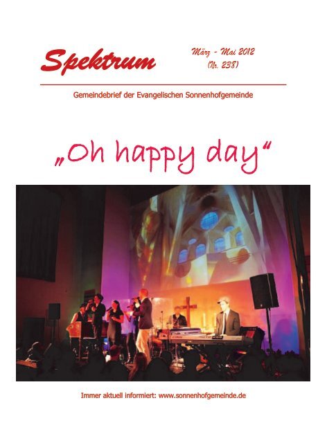 Spektrum „Oh happy day“ - Sonnenhof-Gemeinde