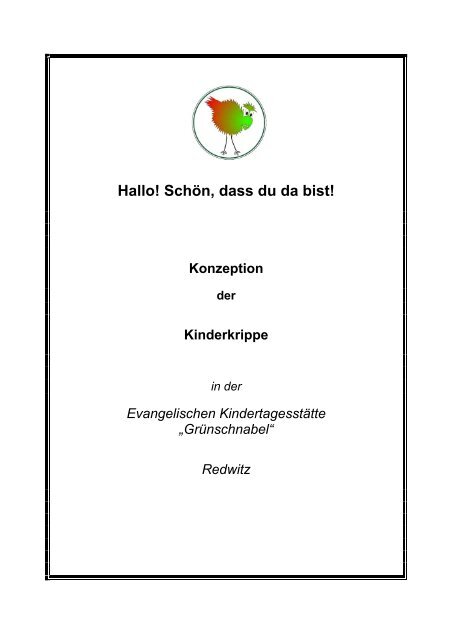 Hallo Hallo Schön Dass Du Da Bist Text Pdf Hallo! Schön, dass du da bist! - Kindergarten Grünschnabel