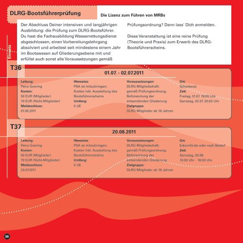 info 2011 - (DLRG), Landesverband Schleswig-Holstein