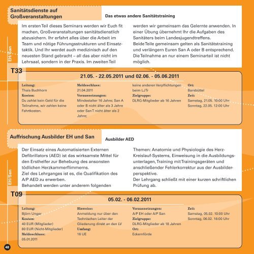 info 2011 - (DLRG), Landesverband Schleswig-Holstein