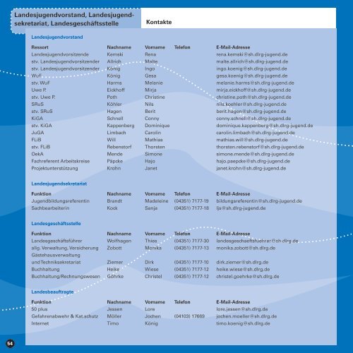 info 2011 - (DLRG), Landesverband Schleswig-Holstein