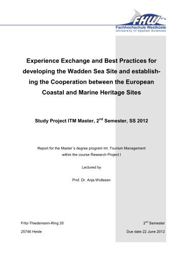Experiences exchange and best practice for developing ... - PROWAD