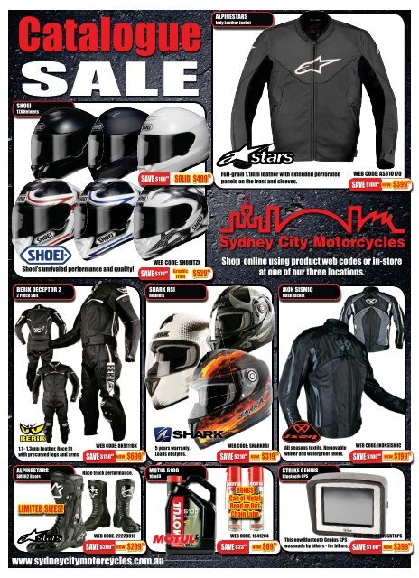 Catalogue SALE - Sydney City Motorcycles
