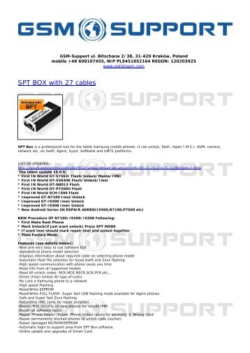 SPT BOX with 27 cables - Polish GSM