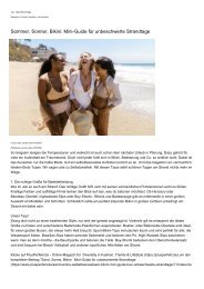 Sommer, Sonner, Bikini: Mini-Guide fuer unbeschwerte Strandtage