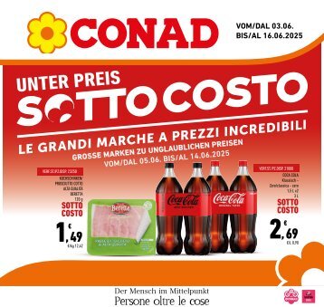 Volantino Unter Preis Conad | Scopri il Sottocosto