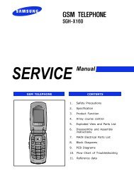 Samsung SGH-X160 service manual