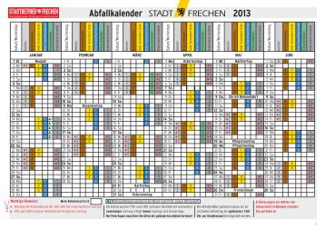 Abfallkalender 2013 - Stadt Frechen