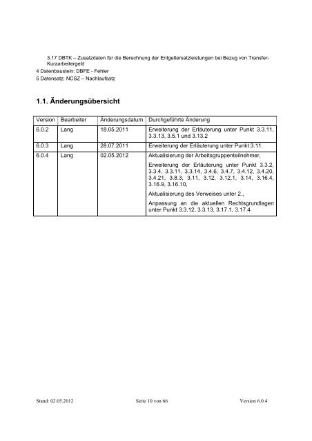 Datenaustausch Entgeltersatzleistungen nach § 23c SGB IV ...