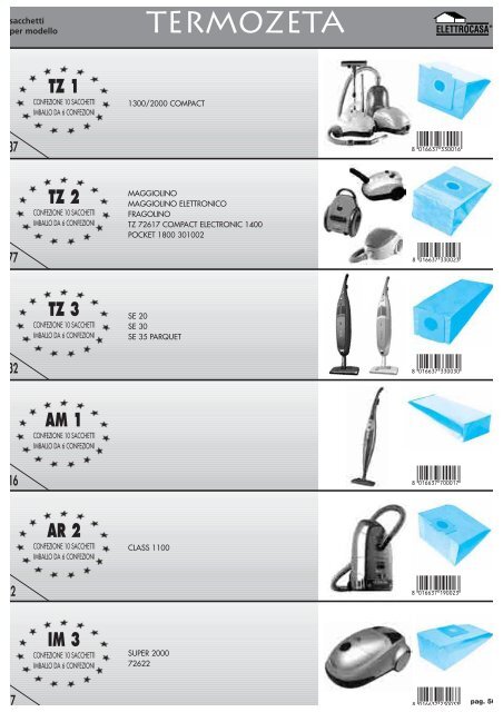 SACCHETTI E ACCESSORI PER ASPIRAPOLVERE - elettroget