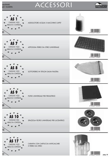 SACCHETTI E ACCESSORI PER ASPIRAPOLVERE - elettroget