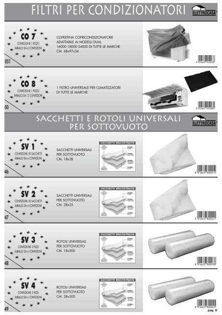 SACCHETTI E ACCESSORI PER ASPIRAPOLVERE - elettroget