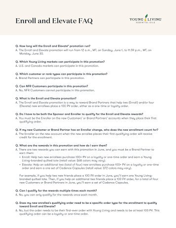 June Enroll & Elevate FAQ
