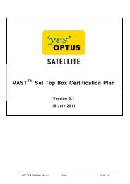 VAST STB Certification Plan - Department of Broadband ...