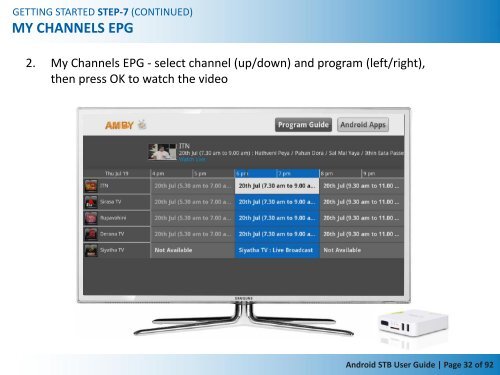 Android STB User Guide (PDF version) - Dyyno