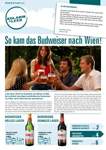 So kam das Budweiser nach Wien! - Kolarik und Leeb