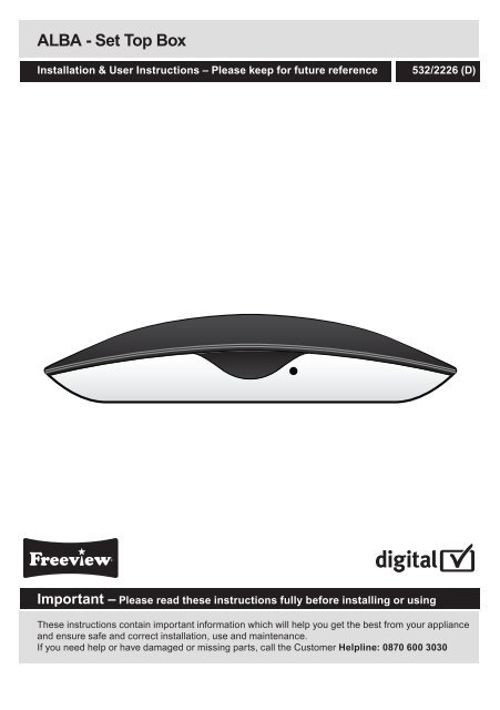 ALBA - Set Top Box - Digital UK