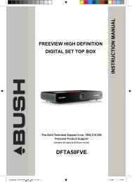 freeview high definition digital set top box instruction manual - Bush