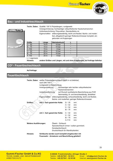 01 Schläuche - Gummi-Fischer GmbH & Co.KG