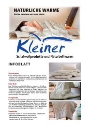 Schafwollprodukte und Naturbettwaren - webBett