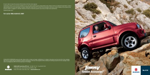 Suzuki Jimny Accessories Brochure(3). - Suzuki Auto Namibia