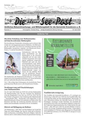 24.04.2025 Die kleine See-Post