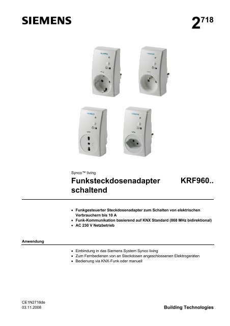 Funksteckdosenadapter schaltend KRF960.. - ianus