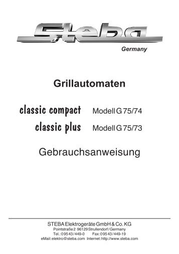 und Grillautomat G 75-73 - Steba