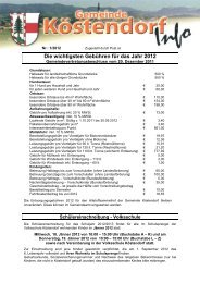Die wichtigsten Gebühren für das Jahr 2012 - Gemeinde Köstendorf