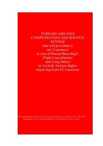 TURKISH AIRLINES COMPENSATION AND SERVICE SYSTEM that ...