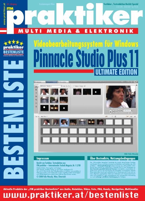 Pinnacle Studio Plus 11 Ultimate Edition: Amateur ... - praktiker.at