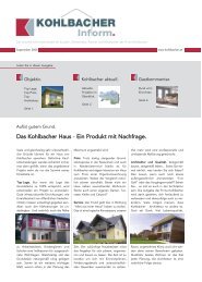 Entwur zum Druck Firma 205 + Hausübergaben ... - Kohlbacher GmbH