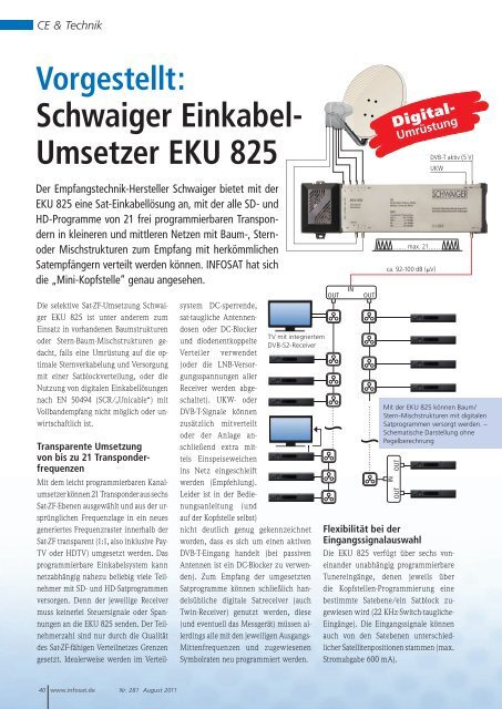 Vorgestellt: Schwaiger Einkabel- Umsetzer EKU 825