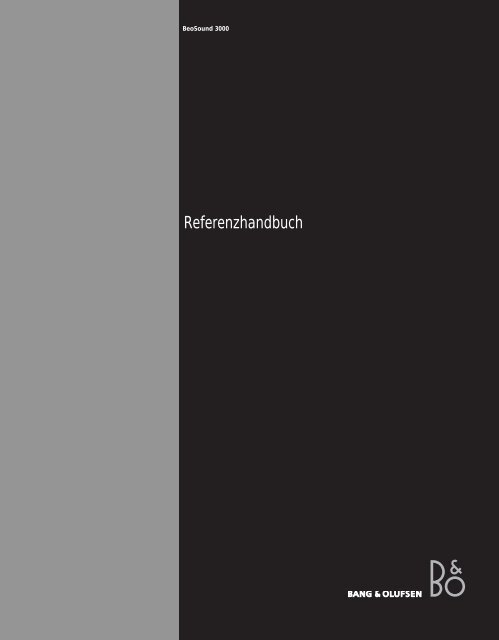 Referenzhandbuch - Bang & Olufsen Pully