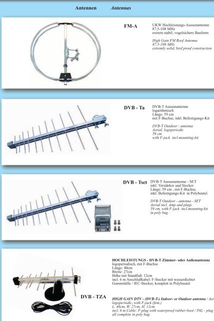 Antennentechnik - Audio-Video-Antenne-HDMI,Scart,LED