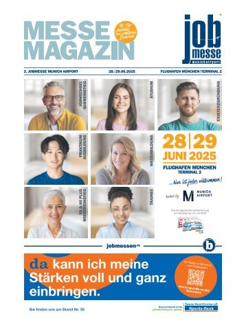 Das MesseMagazin der jobmesse munich airport 2025