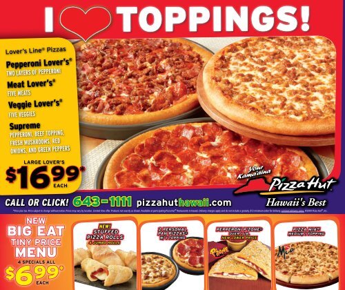 Call Or Click Pizza Hut Hawaii