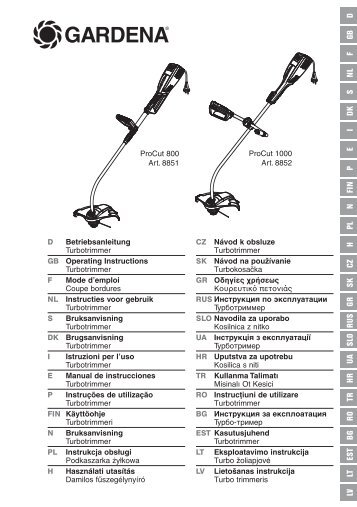 GARDENA Turbotrimmer ProCut 800 / 1000 - Karriere - GARDENA