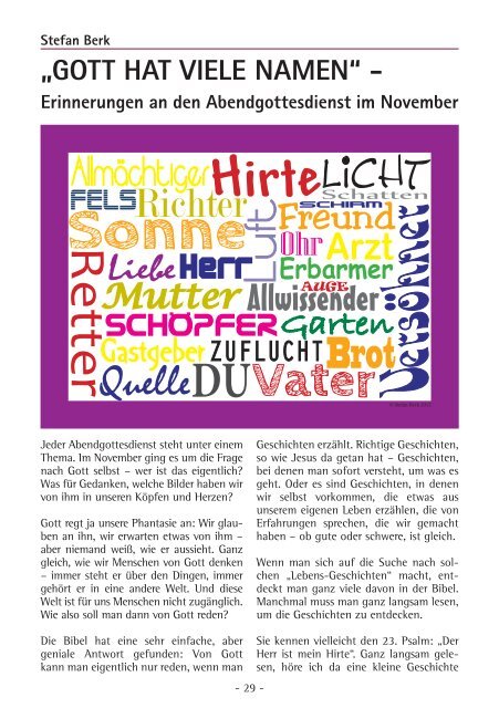 Gemeindebrief - Evangelische Kirchengemeinde Erndtebrück