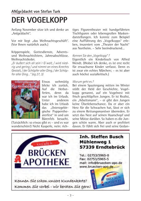 Gemeindebrief - Evangelische Kirchengemeinde Erndtebrück