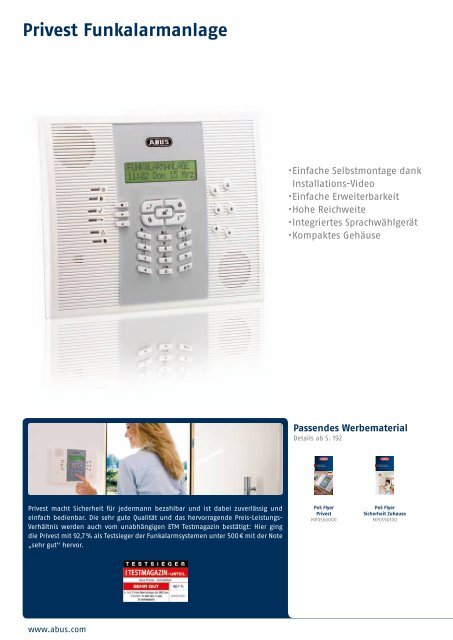 Video | Alarm | Mechatronik Katalog 2012 - ABUS Security-Center