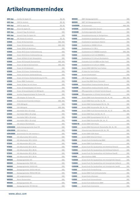 Video | Alarm | Mechatronik Katalog 2012 - ABUS Security-Center