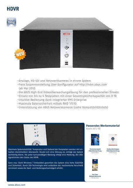 Video | Alarm | Mechatronik Katalog 2012 - ABUS Security-Center