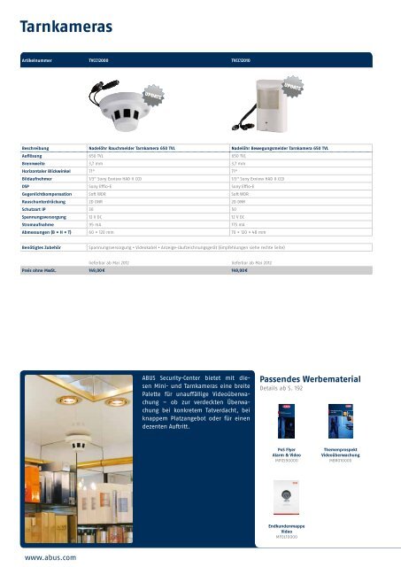 Video | Alarm | Mechatronik Katalog 2012 - ABUS Security-Center