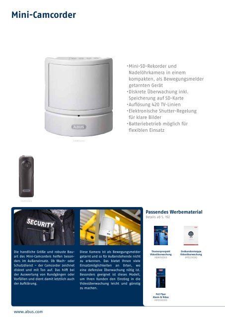 Video | Alarm | Mechatronik Katalog 2012 - ABUS Security-Center