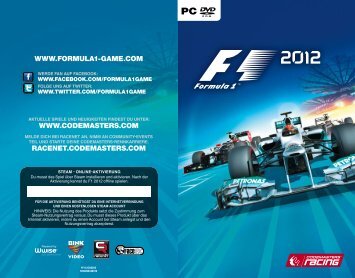 WWW.FORMULA1-GAME.COM WWW.CODEMASTERS.COM ...