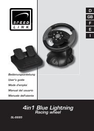 4in1 Blue Lightning Racing wheel - Speed Link