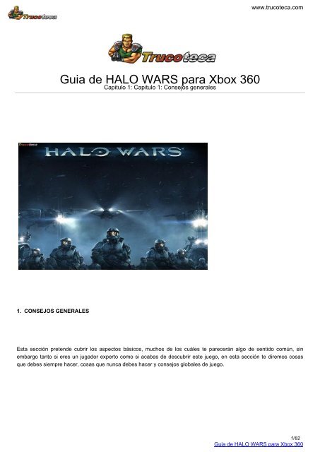 Guia de HALO WARS para Xbox 360 - trucoteca.com