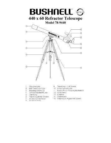 440 x 60 Refractor Telescope - Bushnell